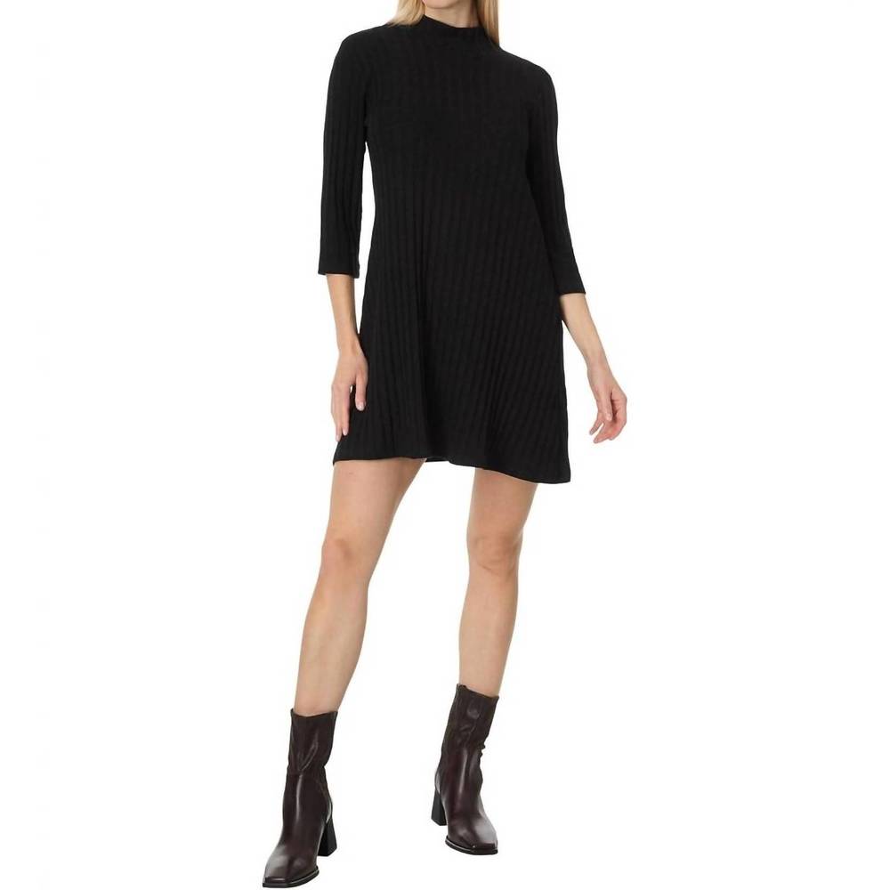 NEW MICHAEL STARS mirabelle elbow sleeve dress in black